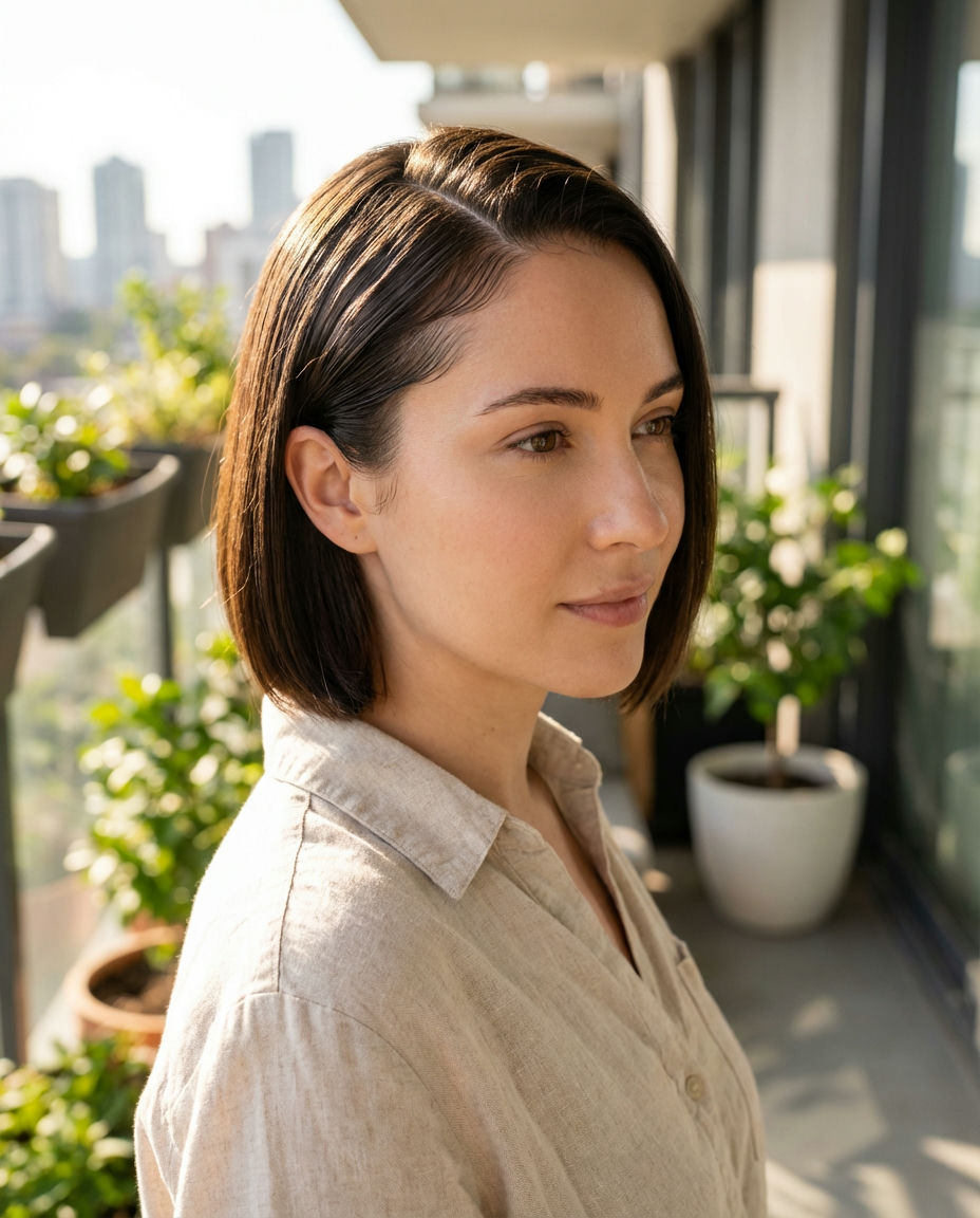 Wet-Look Waves with Deep Side Part