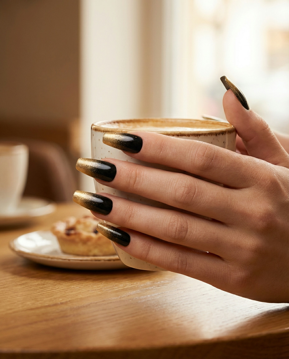 Emerald Green Aura Short Nails for an Earthy Tone