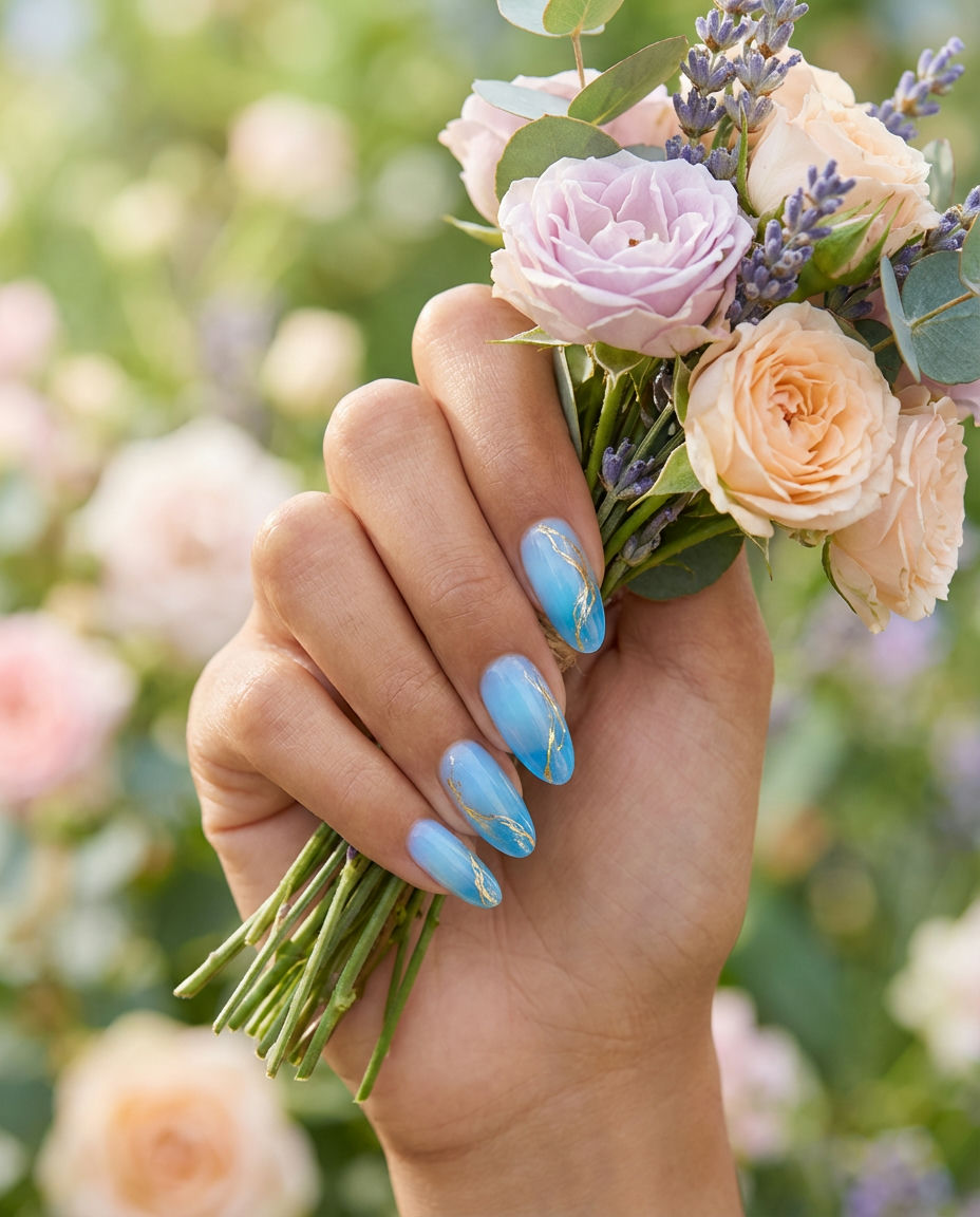 Tangerine Orange Aura Nails for a Pop of Color