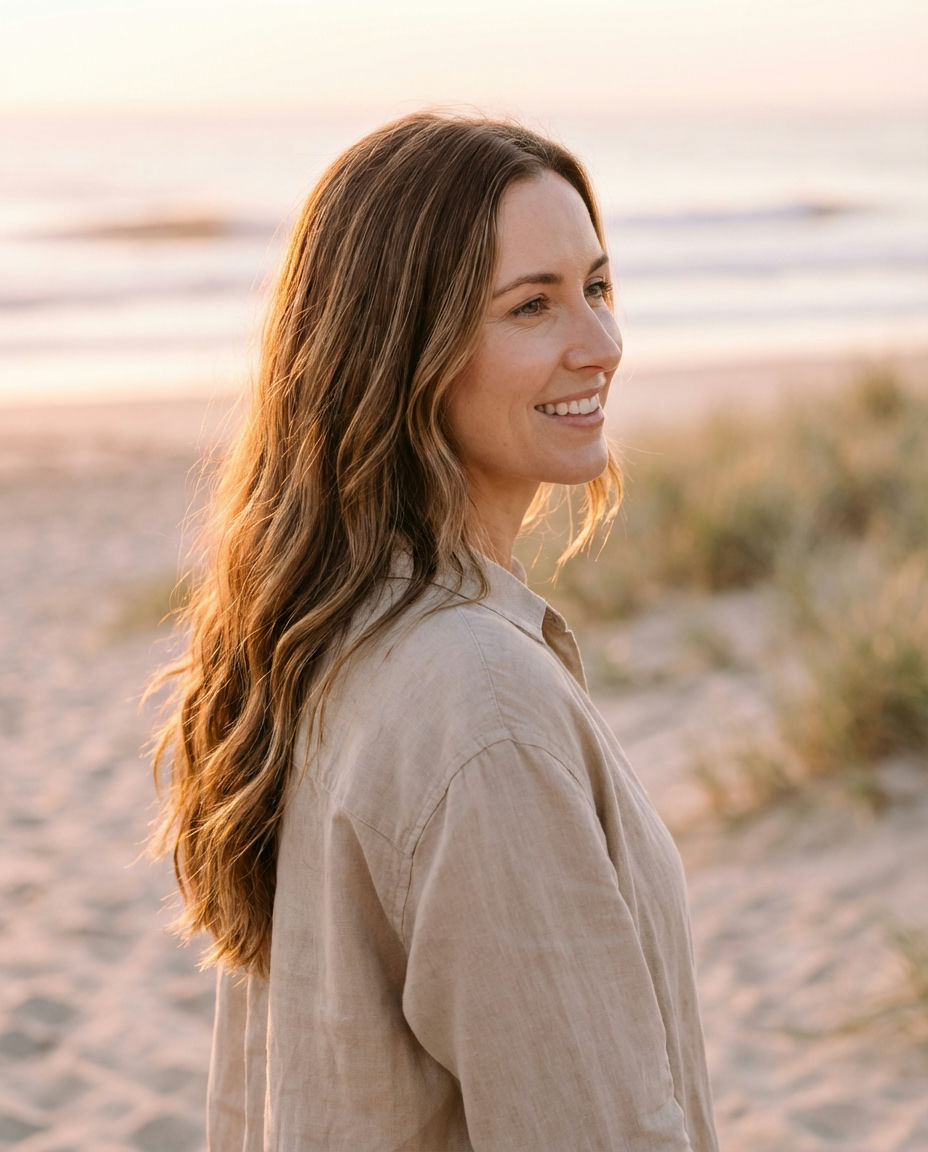 Long Wavy Half-Up with Face-Framing-Tendrils