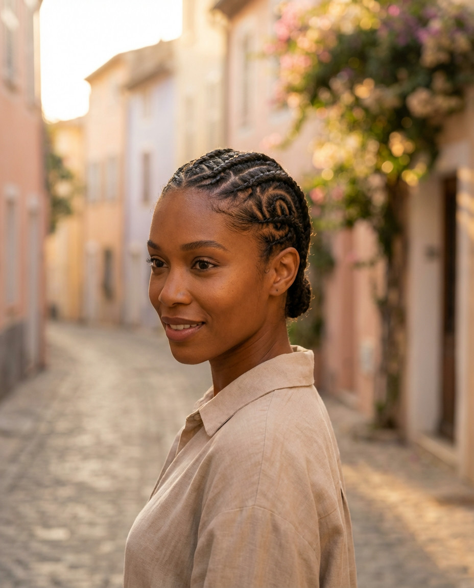 Two-Tone Cornrow Braids