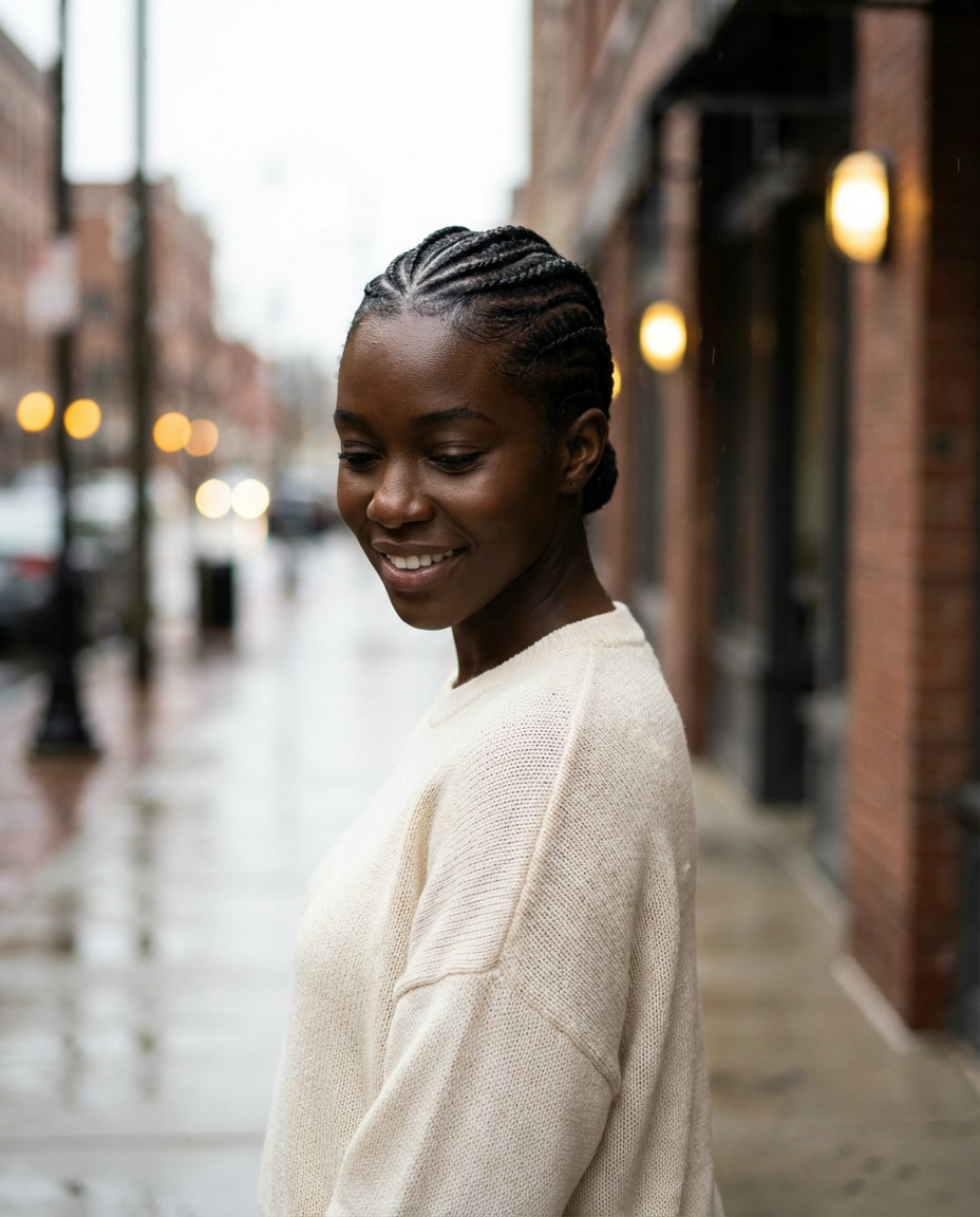 Half-Up-Half-Down-Cornrows
