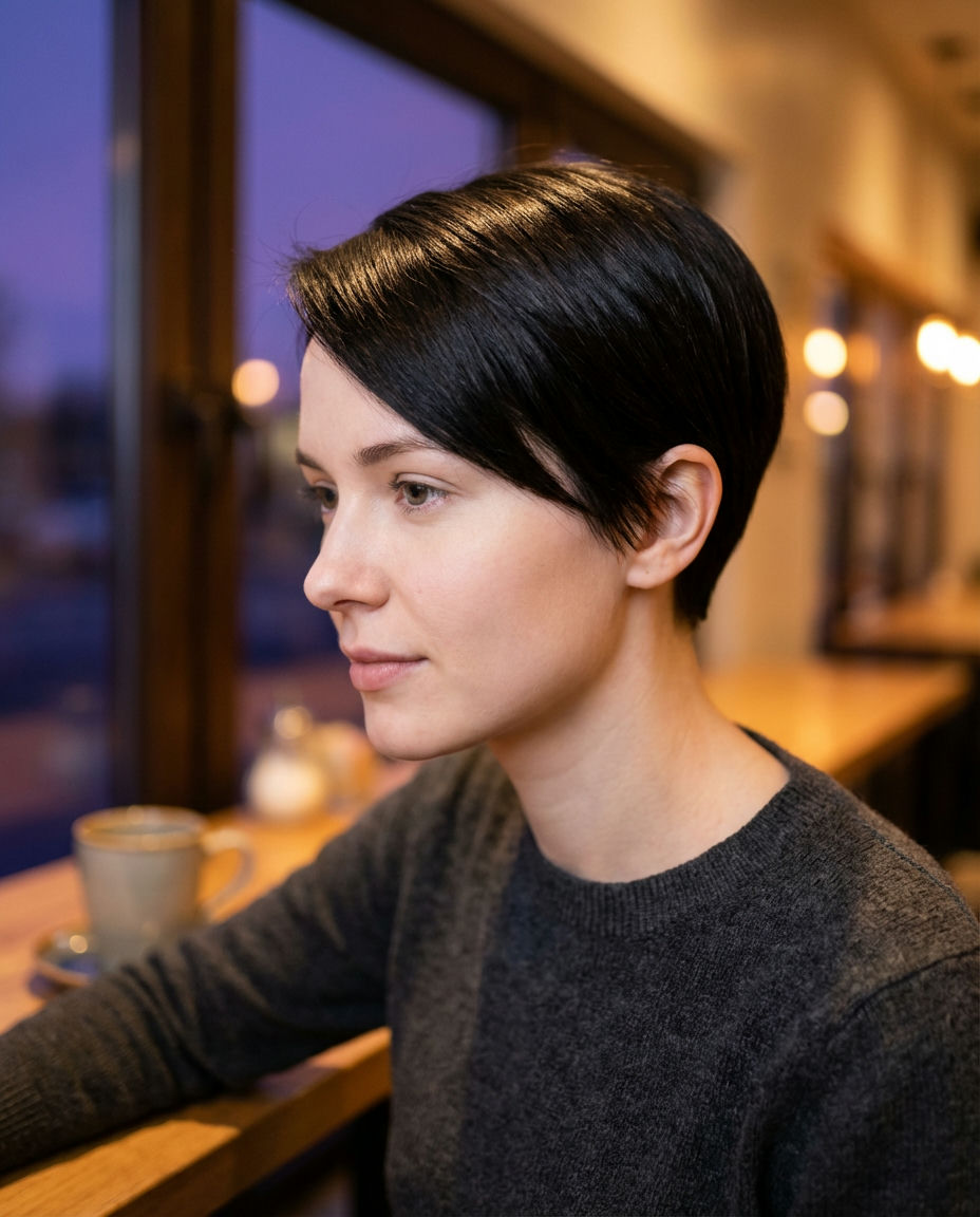 Sleek Pixie: Polished Perfection for Elegant Evenings