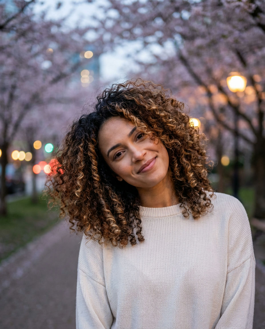 Calico Color Play: Curly Hair with Hidden Surprises