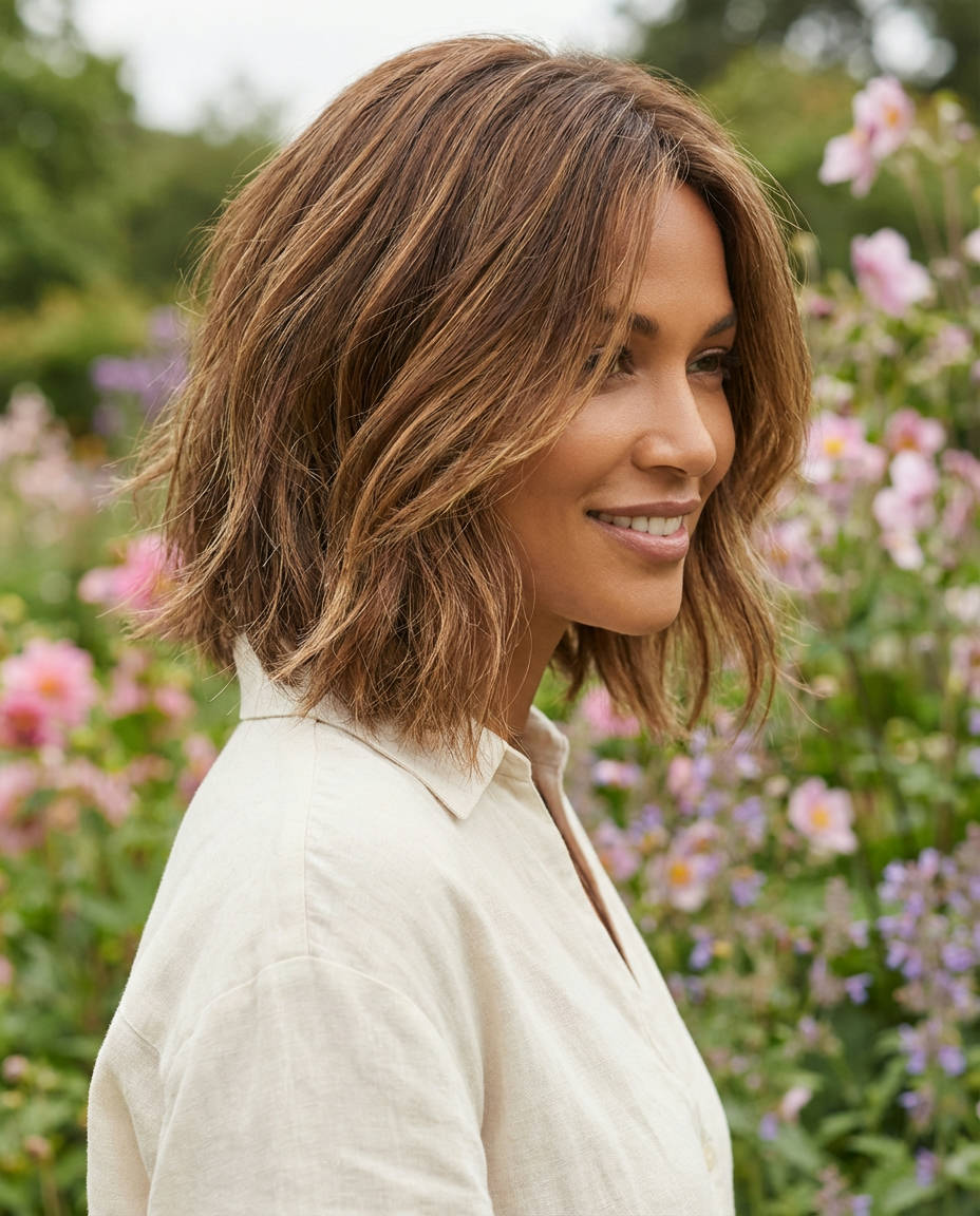 Ashy Brown Highlights for a Cool-Toned Winter Vibe