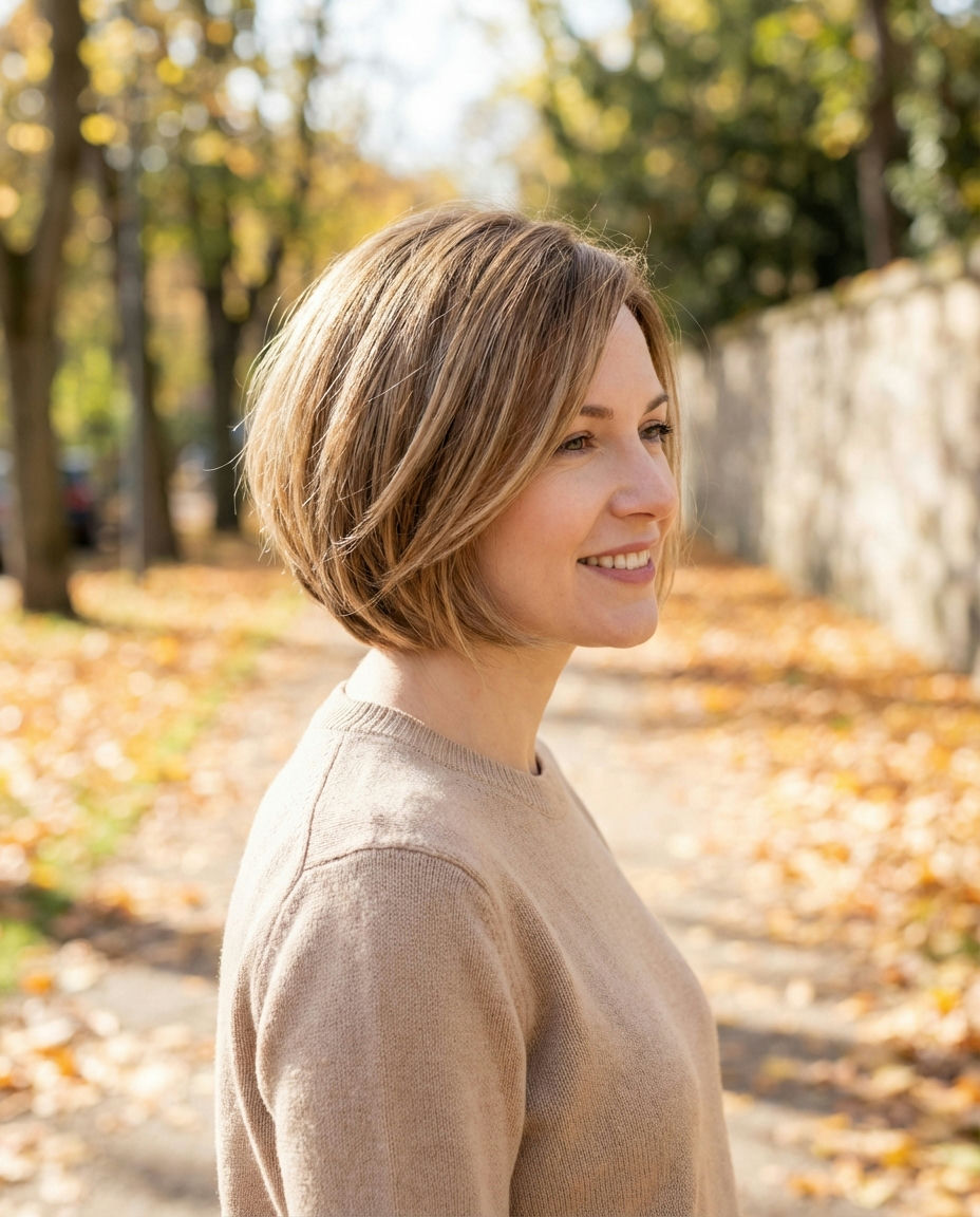 Modern French Bob with Micro Bangs