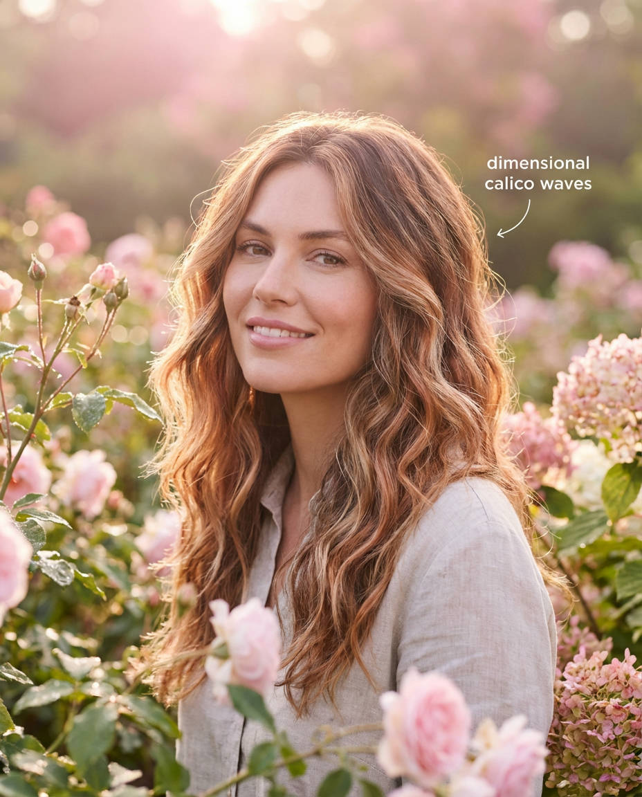 Dimensional Calico Waves: Everyday Effortless Charm