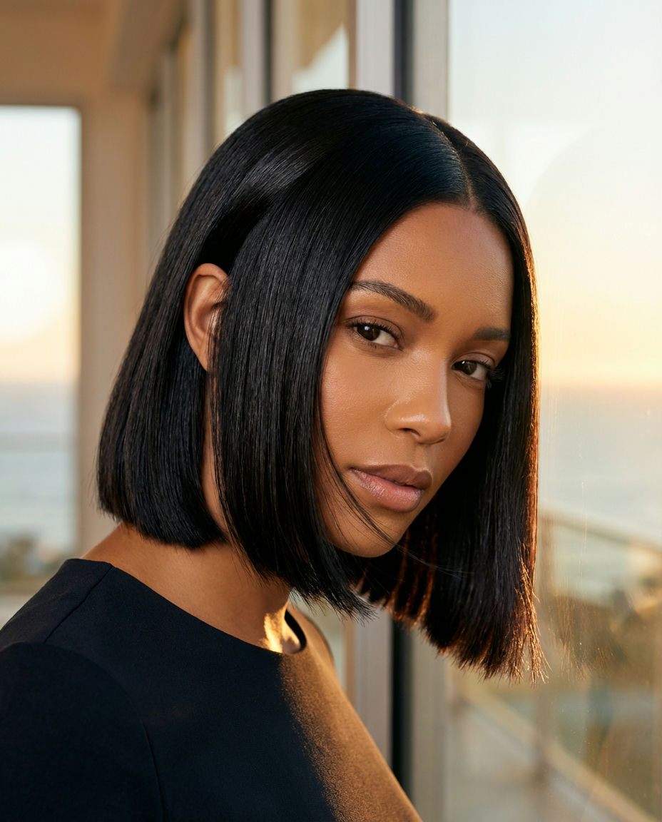 Textured Crop with French Bangs