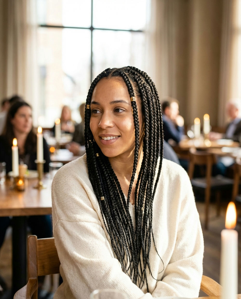 Sleek Fulani Braids for a Polished Professional