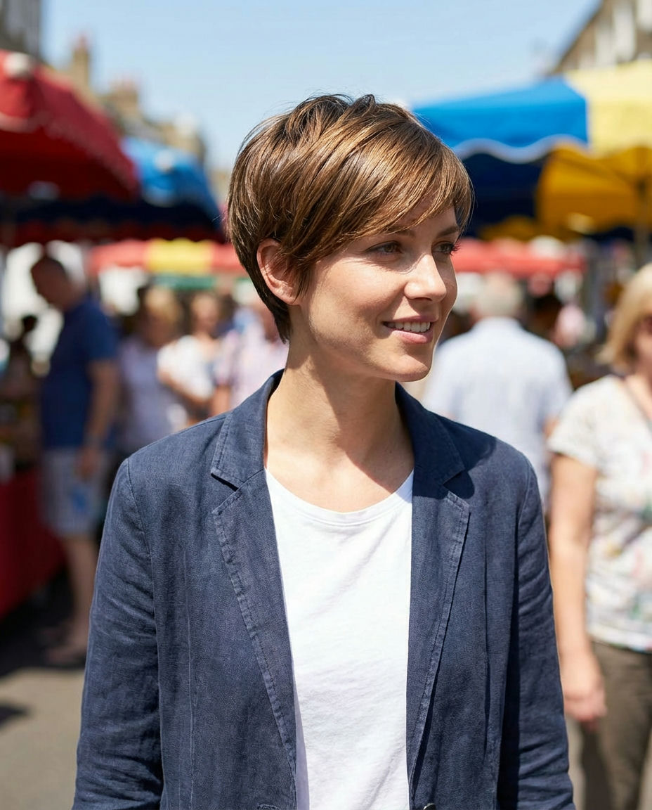 Textured Pixie: Effortless Cool for Casual Outings