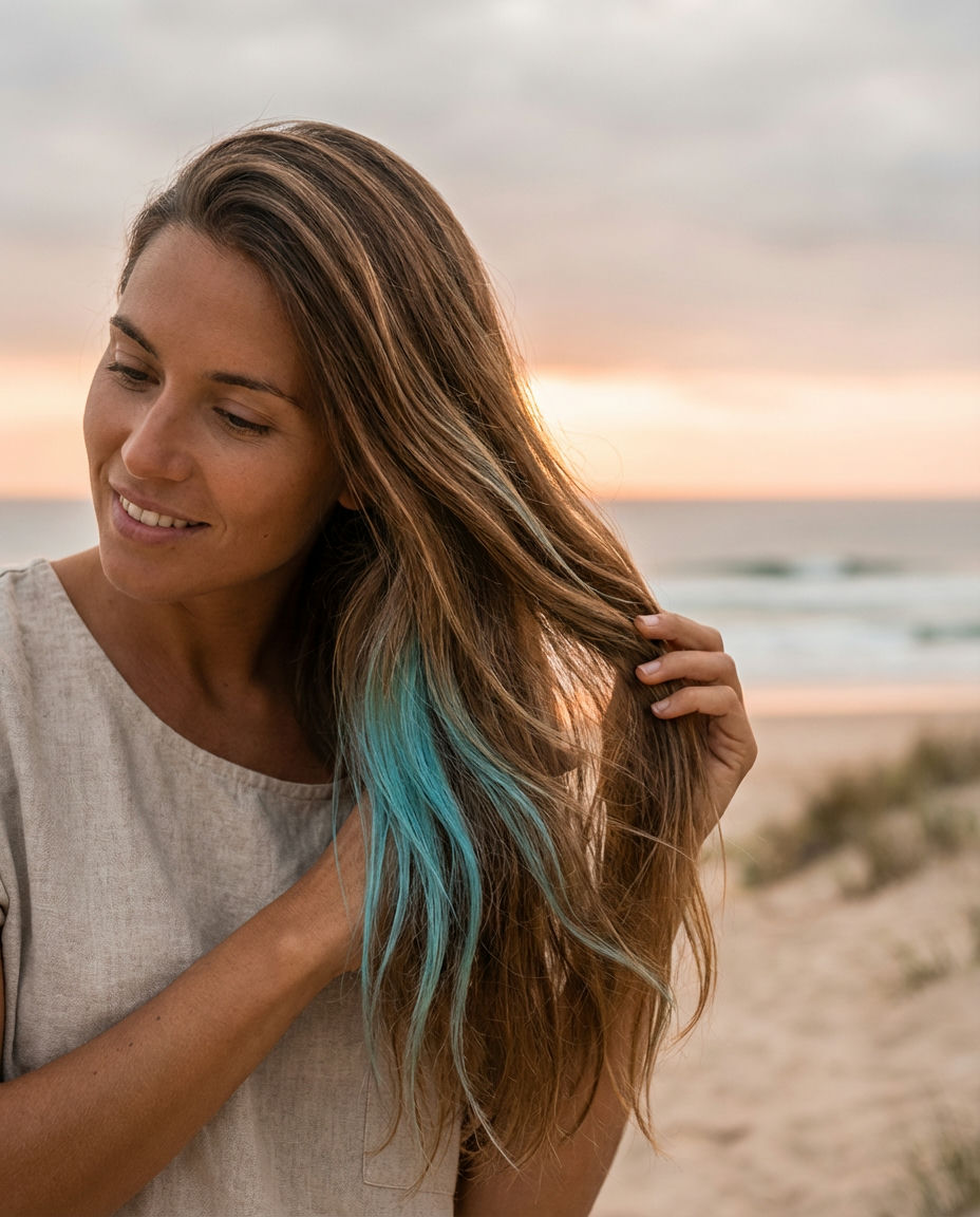 Peachy Blonde Highlights