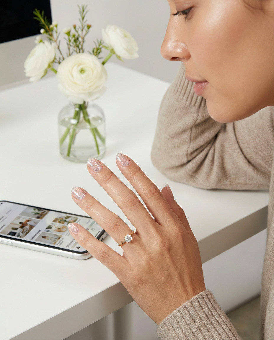 Sparkling Diamond Dust Elegant Engagement Tips