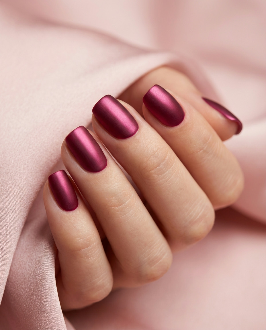 Electric Fuchsia Chrome Oval