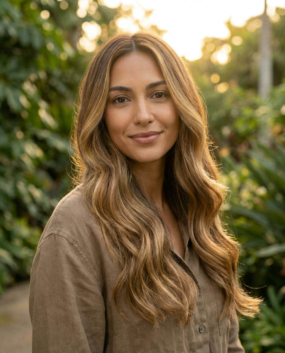 Caramel Ribbons Illuminating Long Brunette Hair