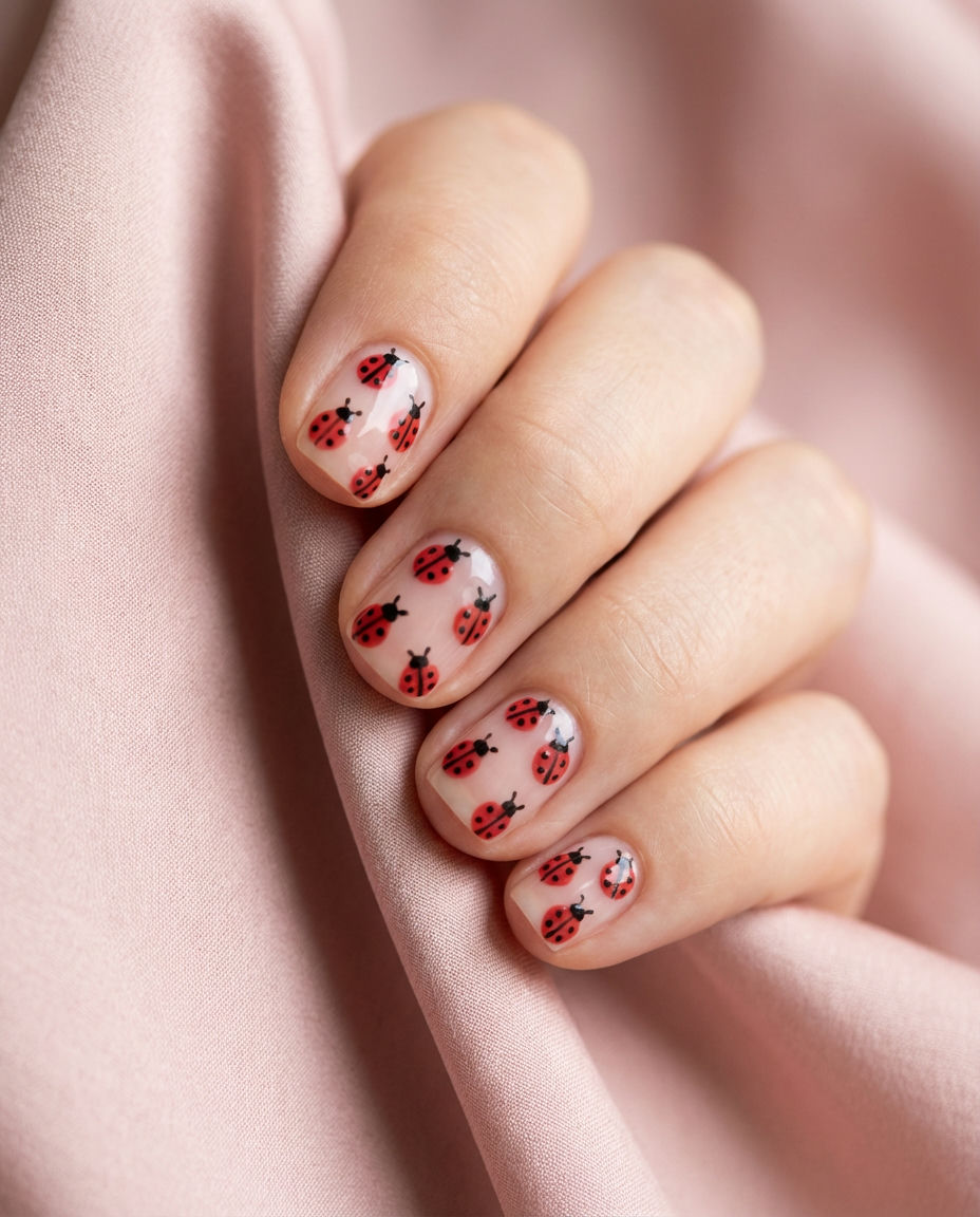 Glitter Bomb Ladybug Tips