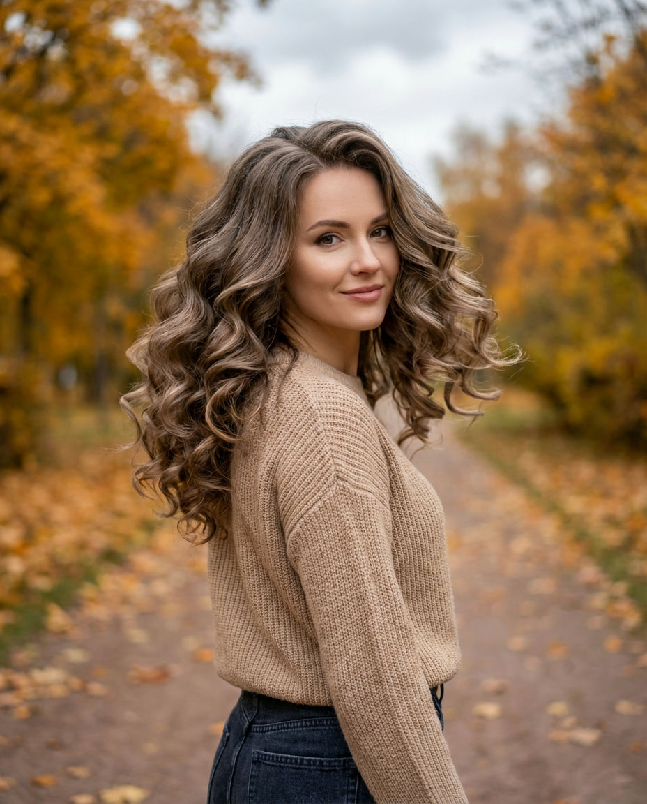 Long, Sleek Ash Brown