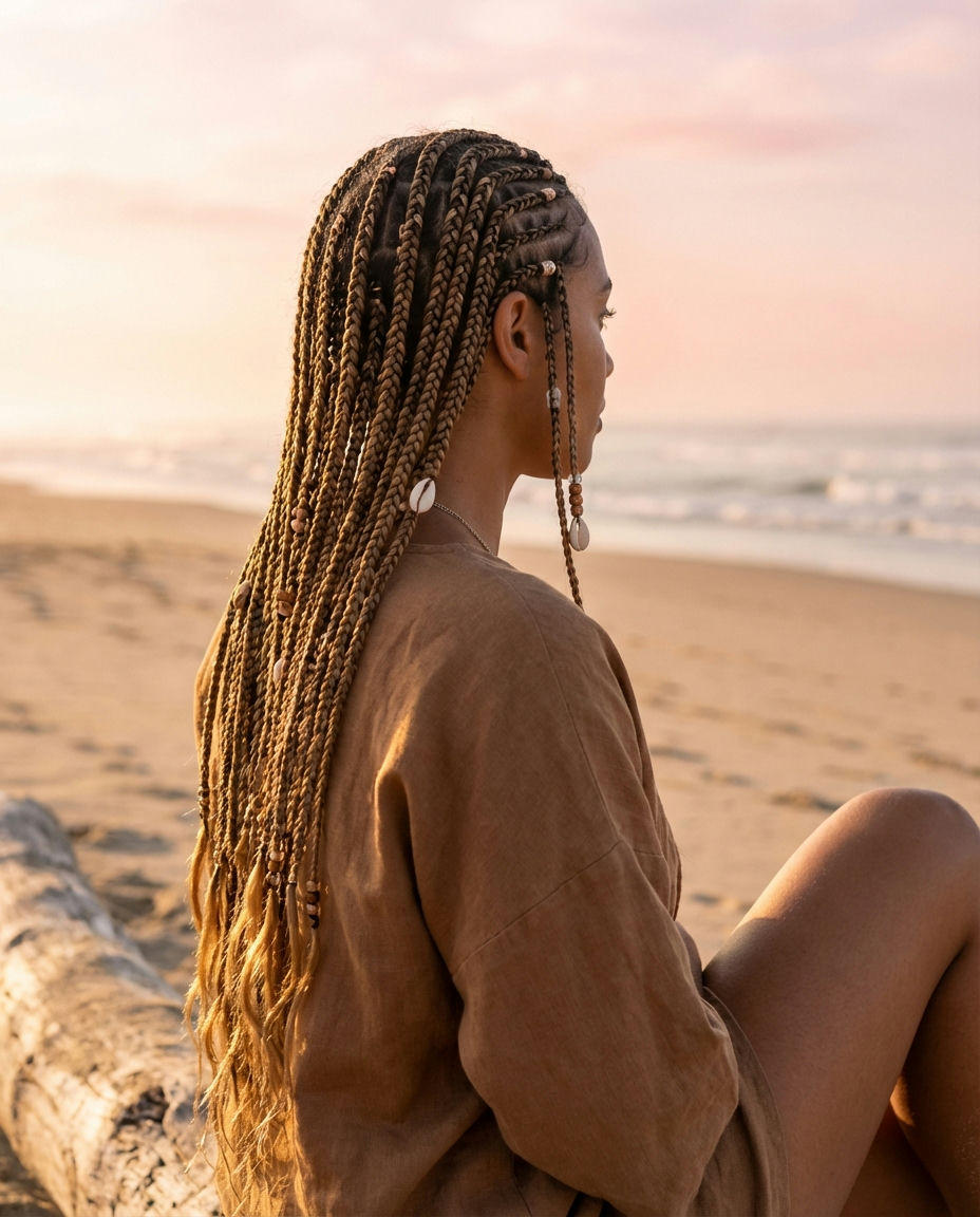 Classic Fulani Braids with Modern Elegant Twist