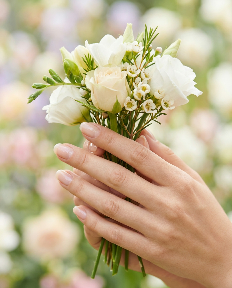 White French Tip Square Nails Purity