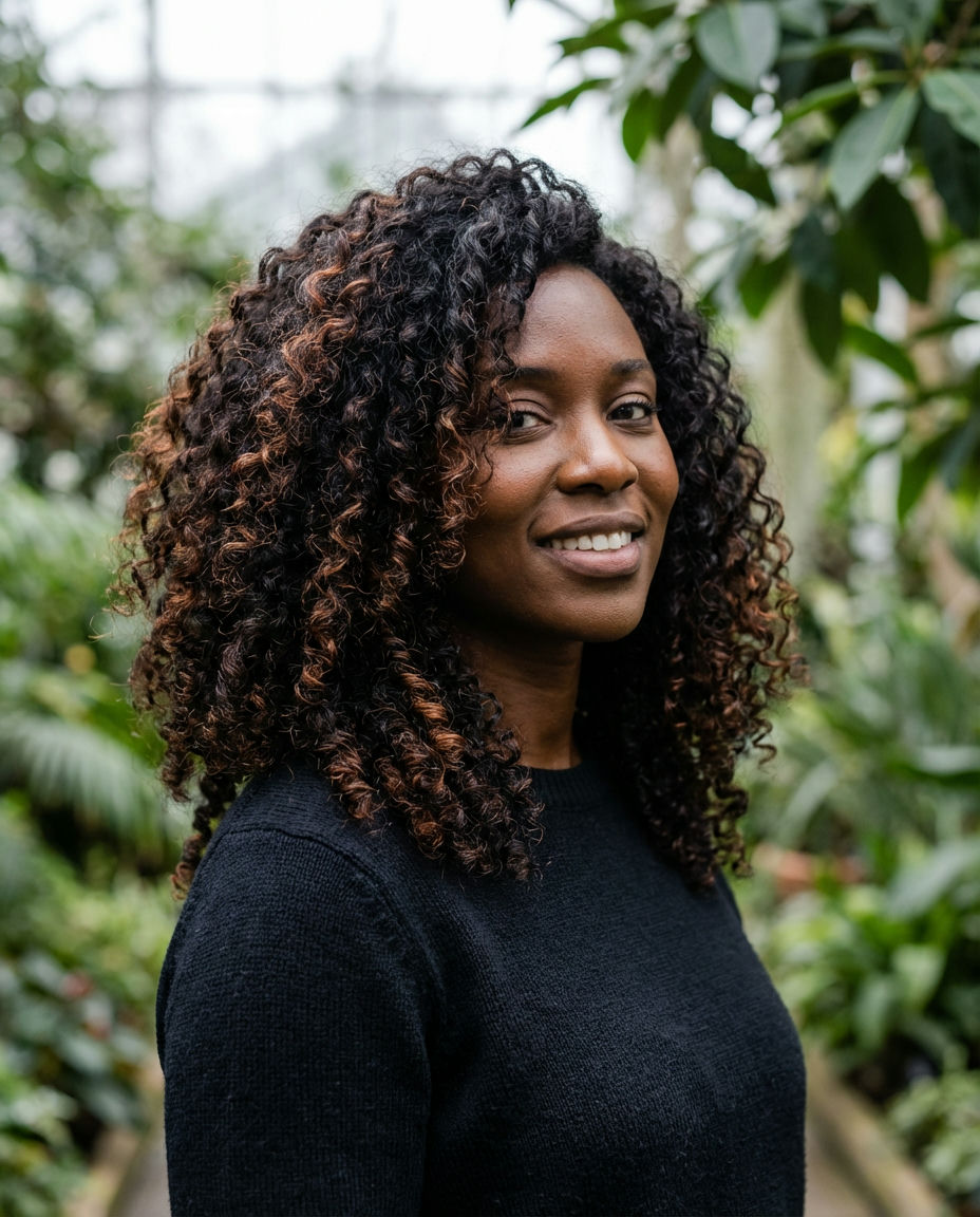 Dramatic Dark Calico: Deep Color for Curly Locks
