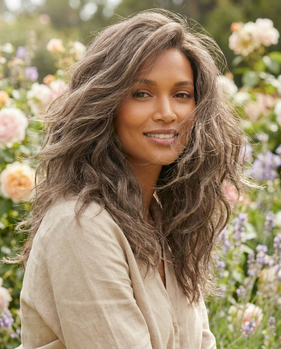 Ash Brown with Textured Ends