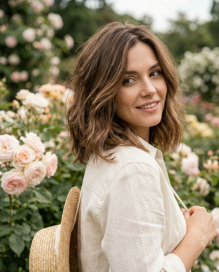 Balayage for Short Brunette