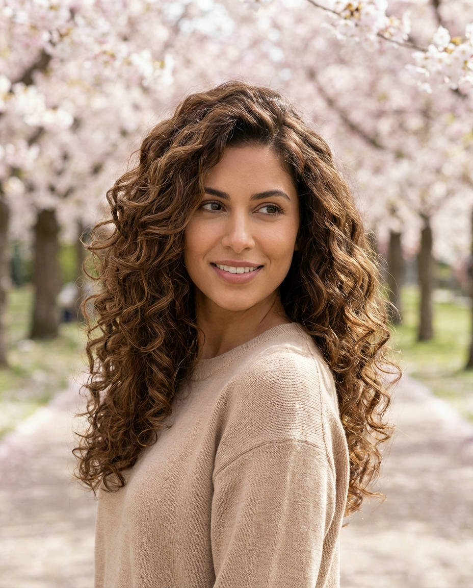 Thick Hair & Dramatic V-Cut Layers