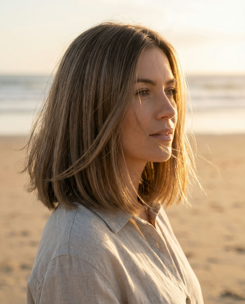 Sun-Kissed Dark Blonde Babylights on Long Hair