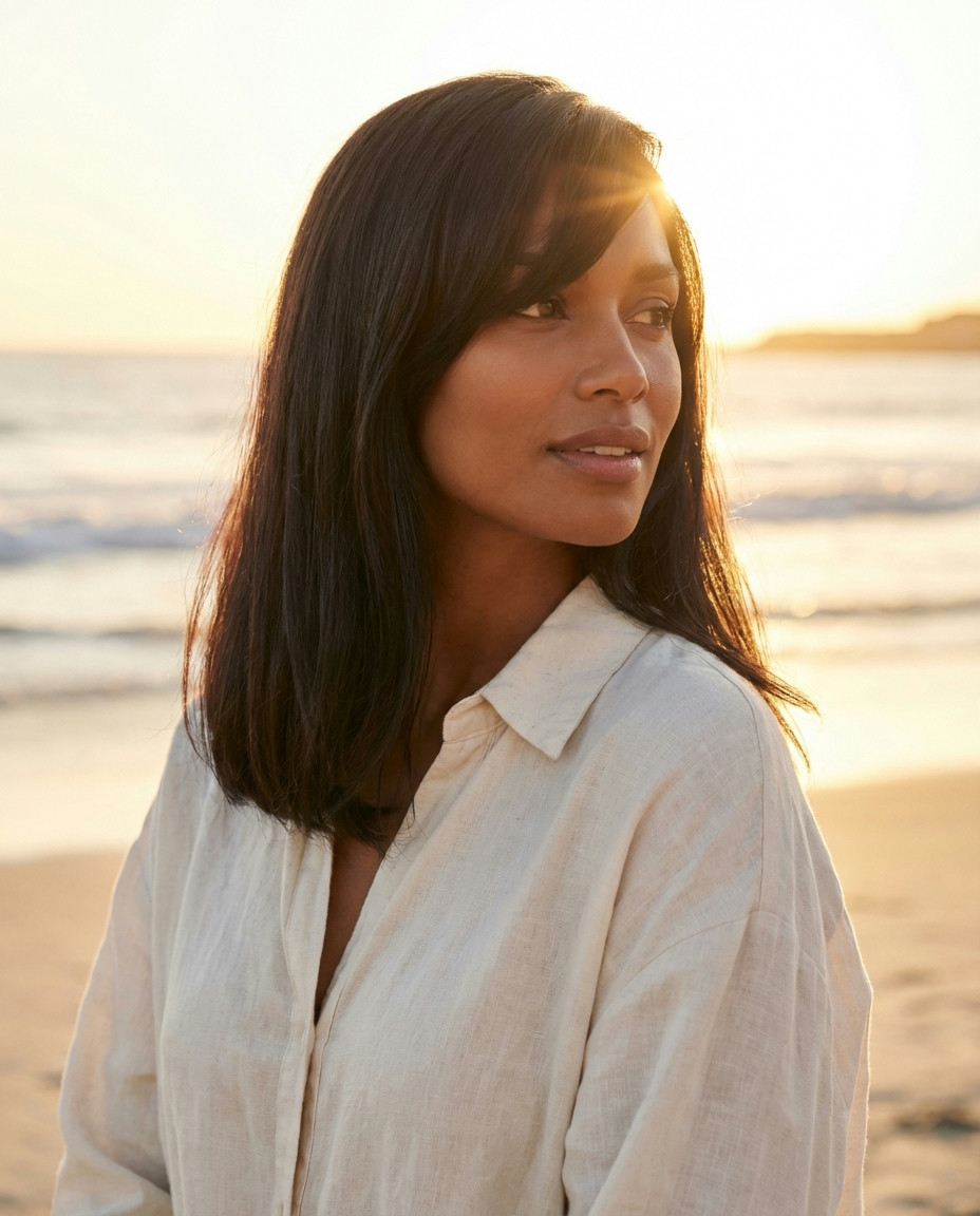 Sleek and Straight with Dramatic Side Part