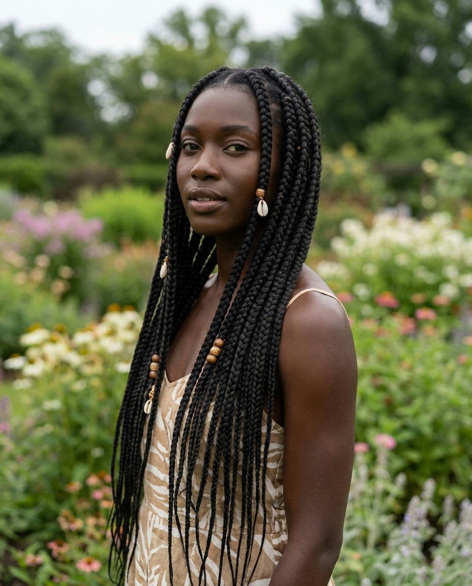 Natural Hair 4C Fulani Braids Protective Designs