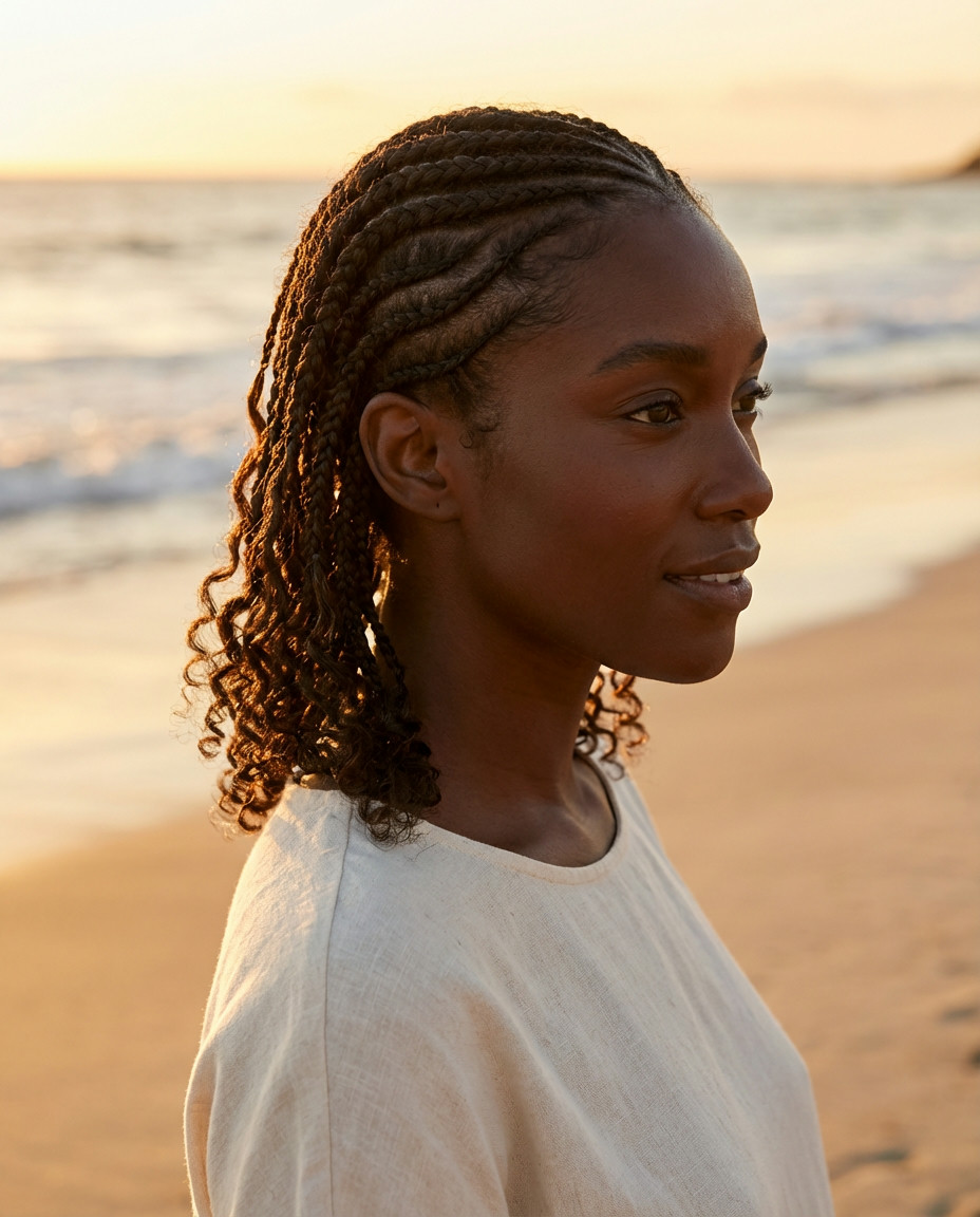 Intricate Swirl Cornrows