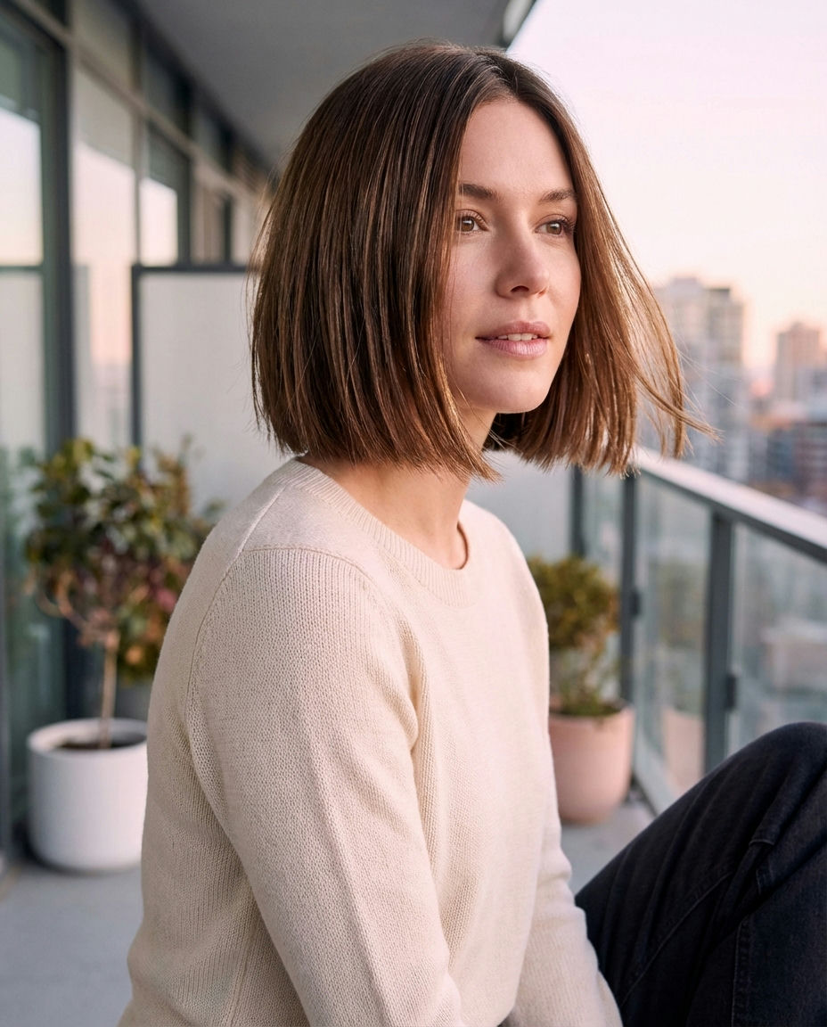 Effortless Textured Bob with Natural Part (Easy by Hair Pattern)