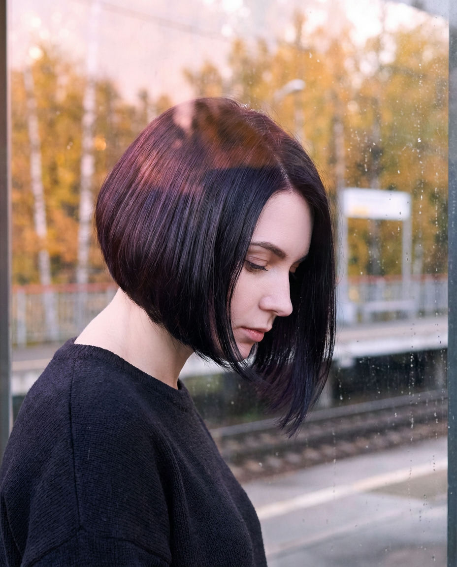 Sleek Angled Bob