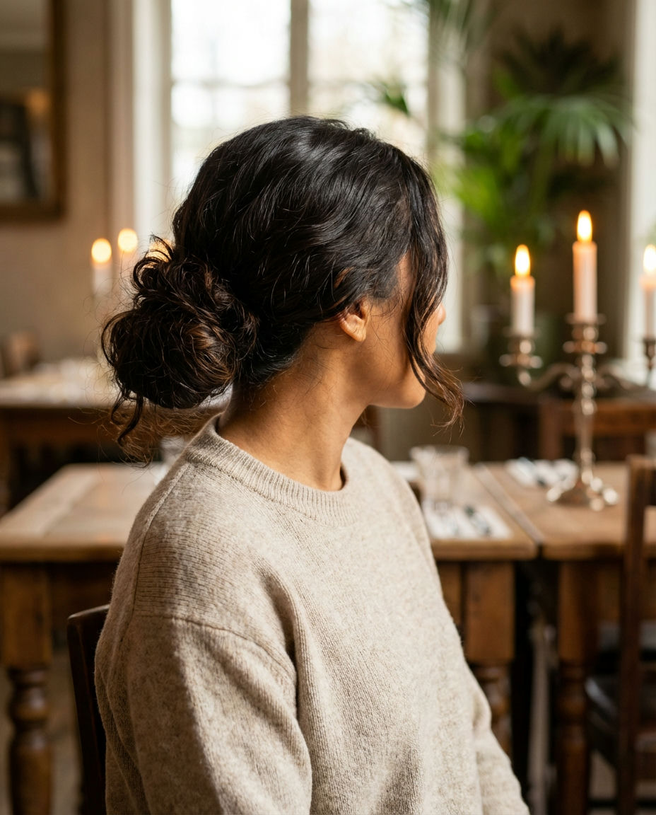 The Sleek Low Ponytail with a Twist