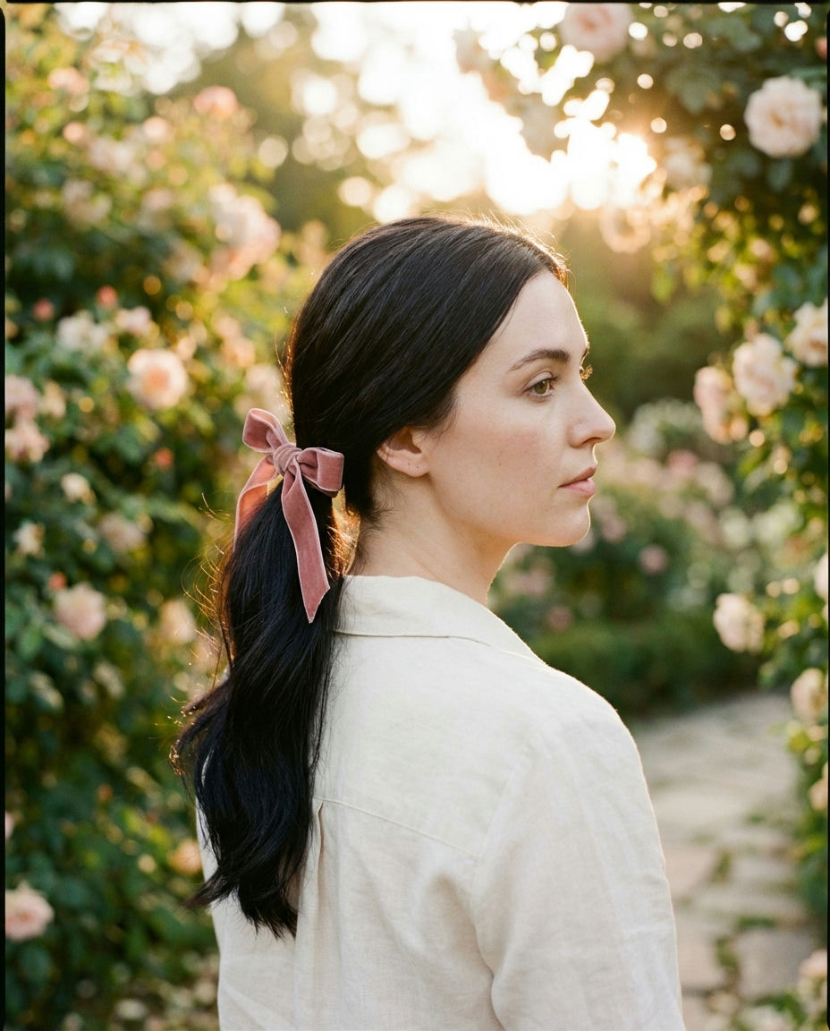 Scarf-Wrapped Bun for a Chic Touch