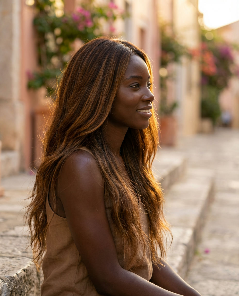 Bohemian Braids Infused with Light Brown Streaks