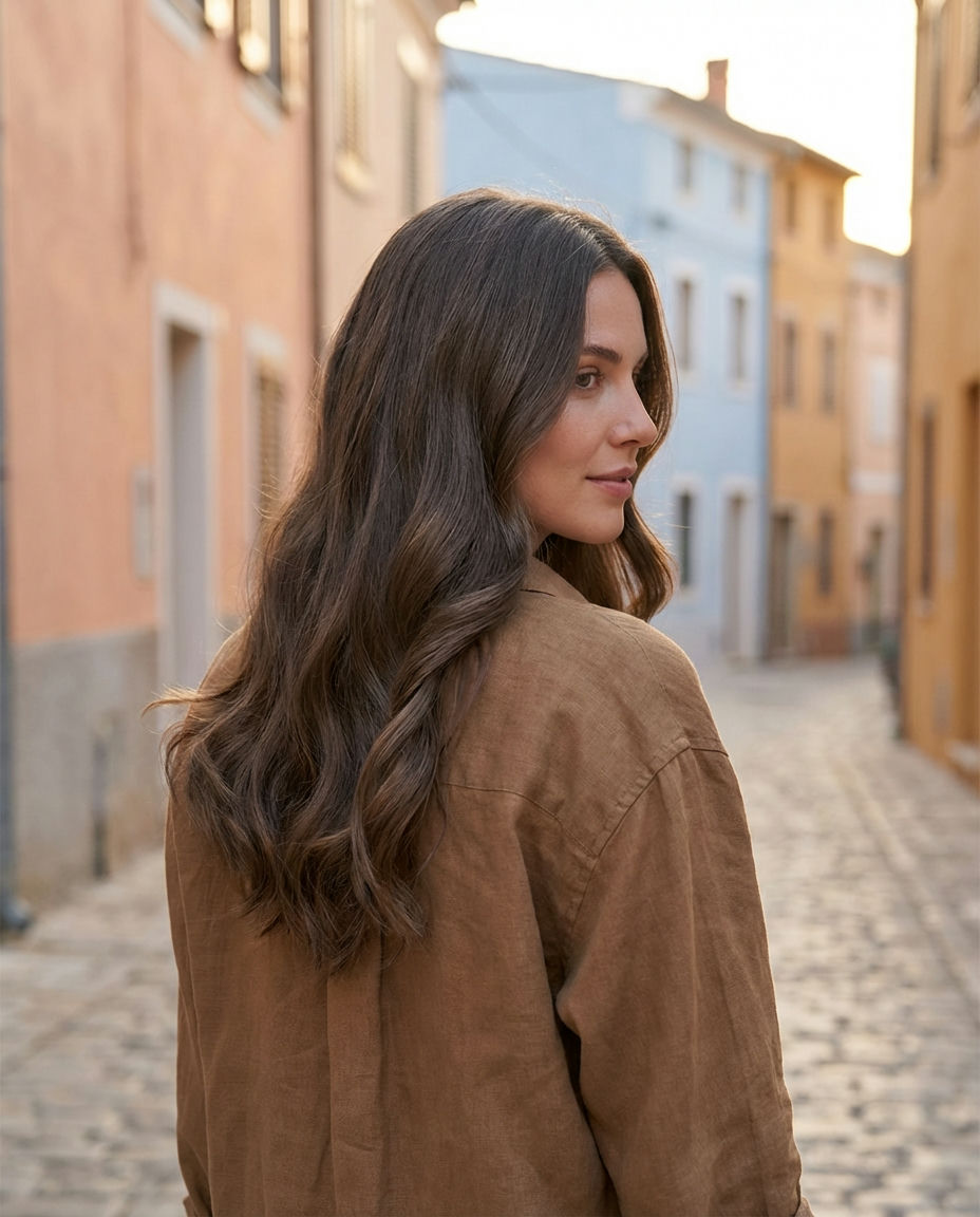 Ash Brown Hair with Soft Lowlights