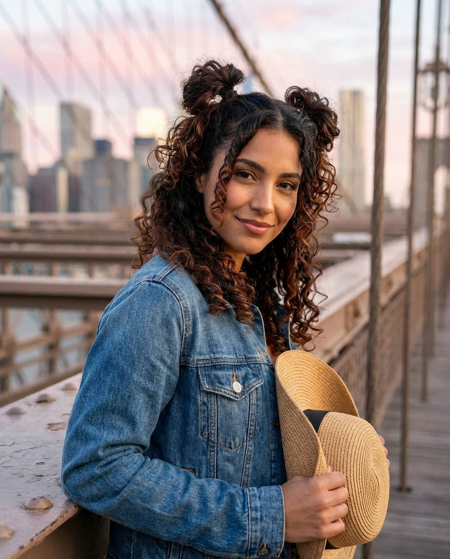 Romantic Messy Bun with Curls
