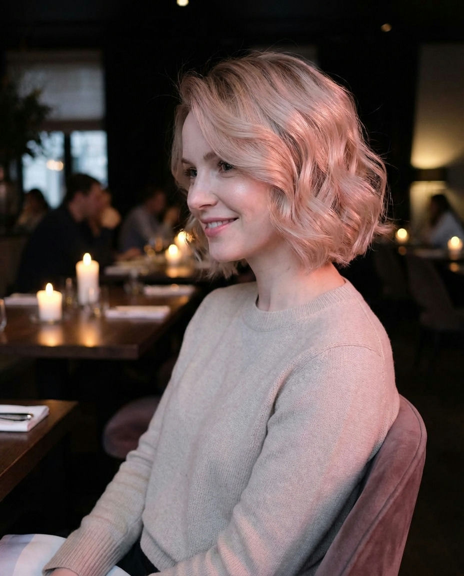 Wavy Pixie with Undercut Detail