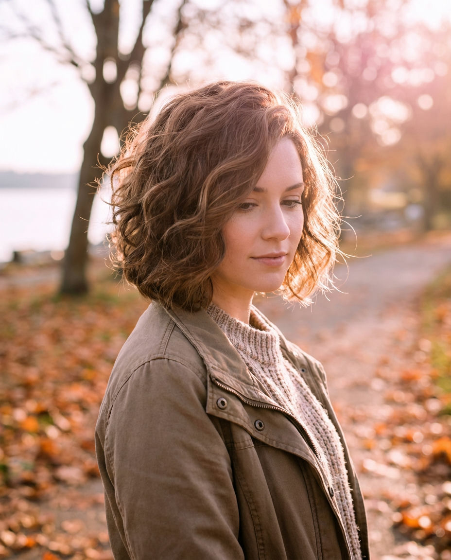 Long Bob (Lob) with Deep Side Part