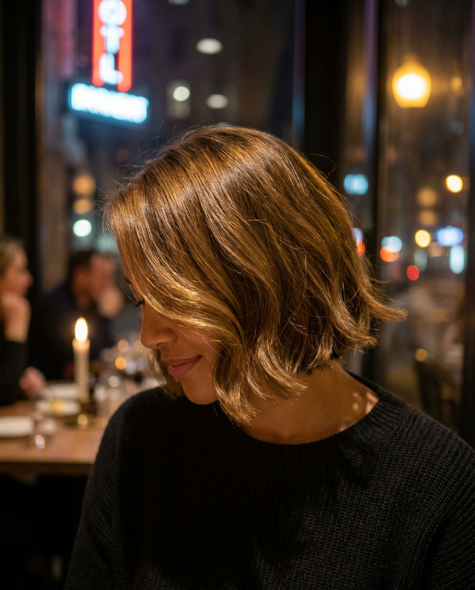 Sleek Pin-Up Curls for a Wedding
