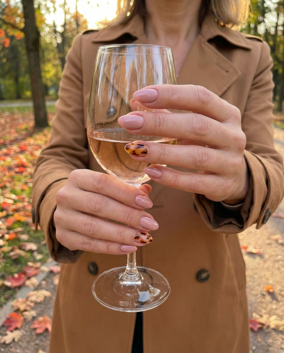 Sophisticated Short Acetate Almond Nail Inspiration