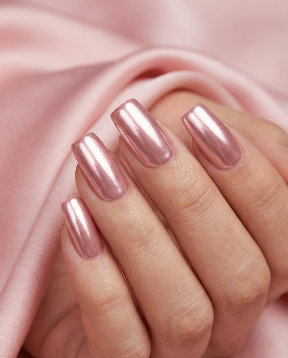 Pink Chrome with Rhinestone Bling