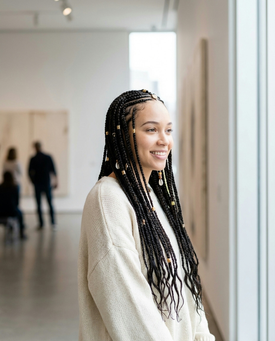 Youthful Fulani Braids Playful Weekend Vibes