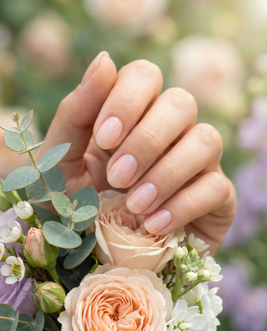 Transparent Nude Gel with Subtle Shimmer