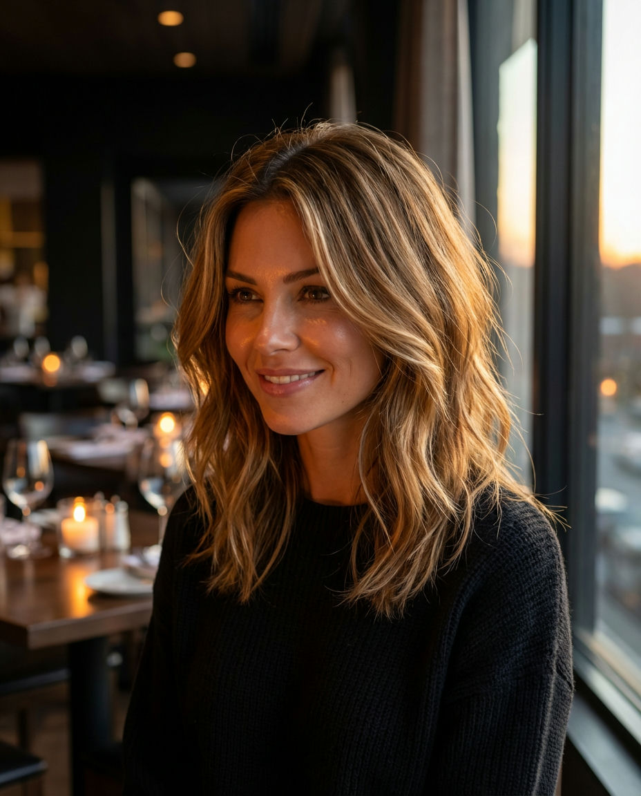Voluminous Lob for Medium Length