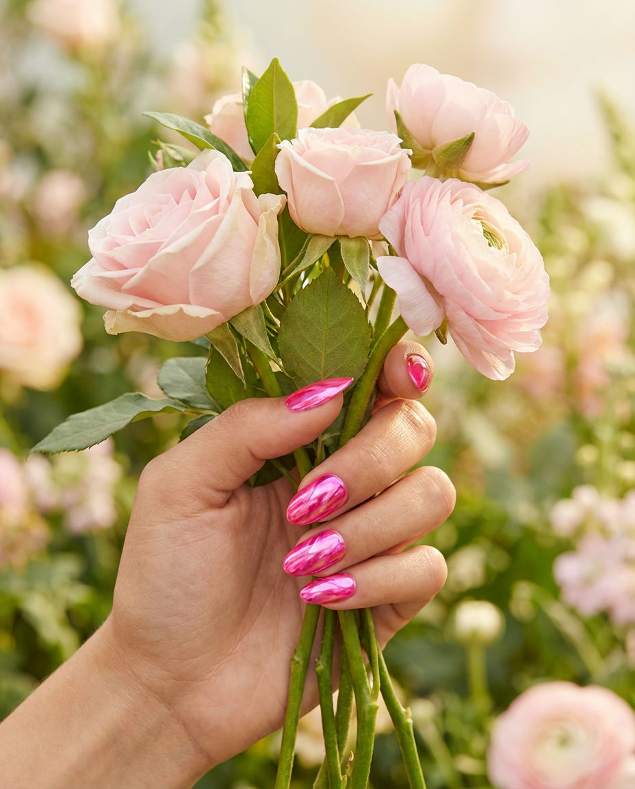 Dark Cherry Pink Chrome Ballerina