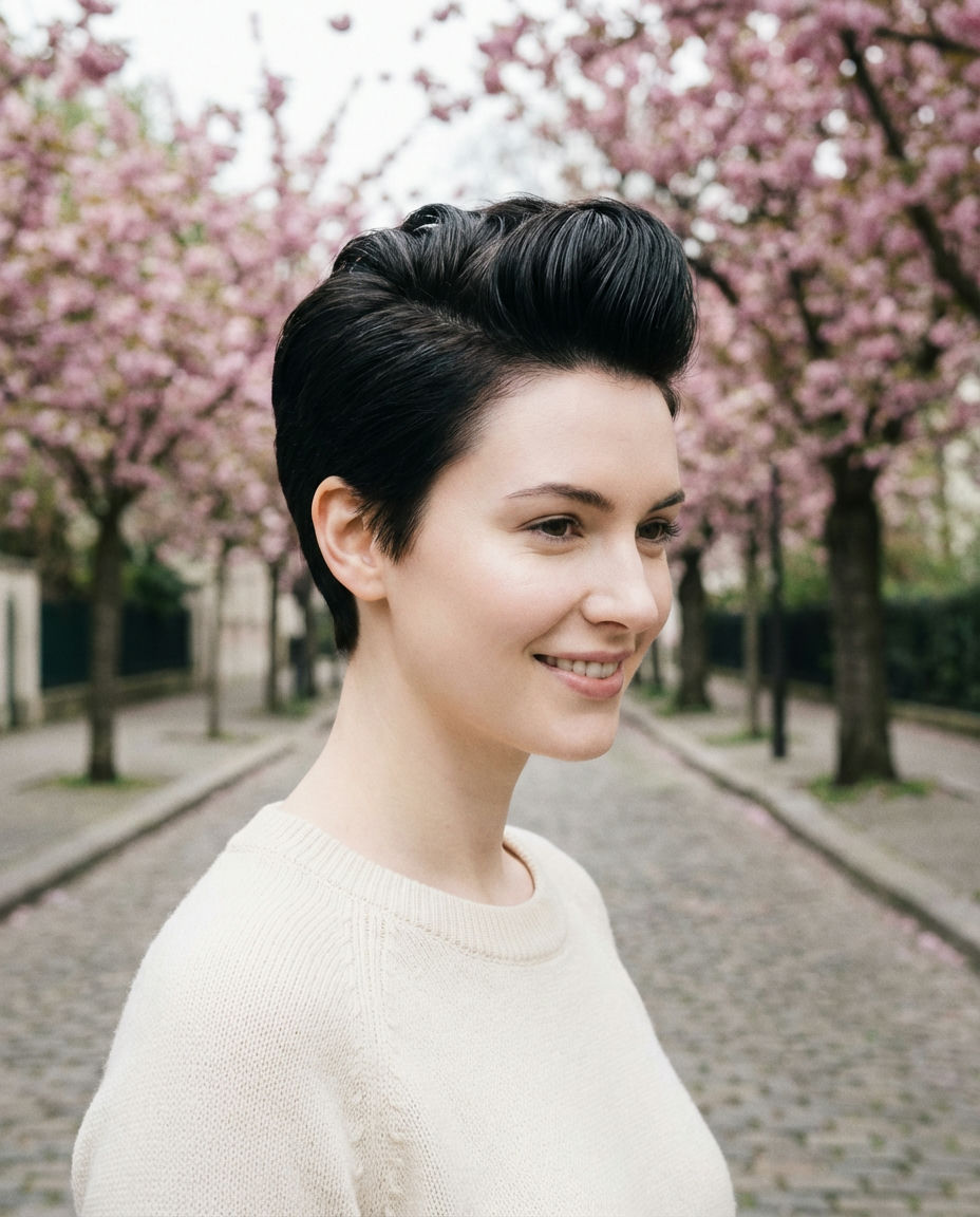 Pompadour Pixie: Vintage Glamour for Red Carpet Events
