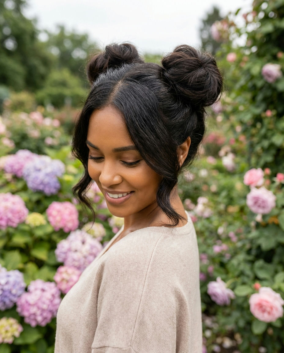 French Twist Low Bun