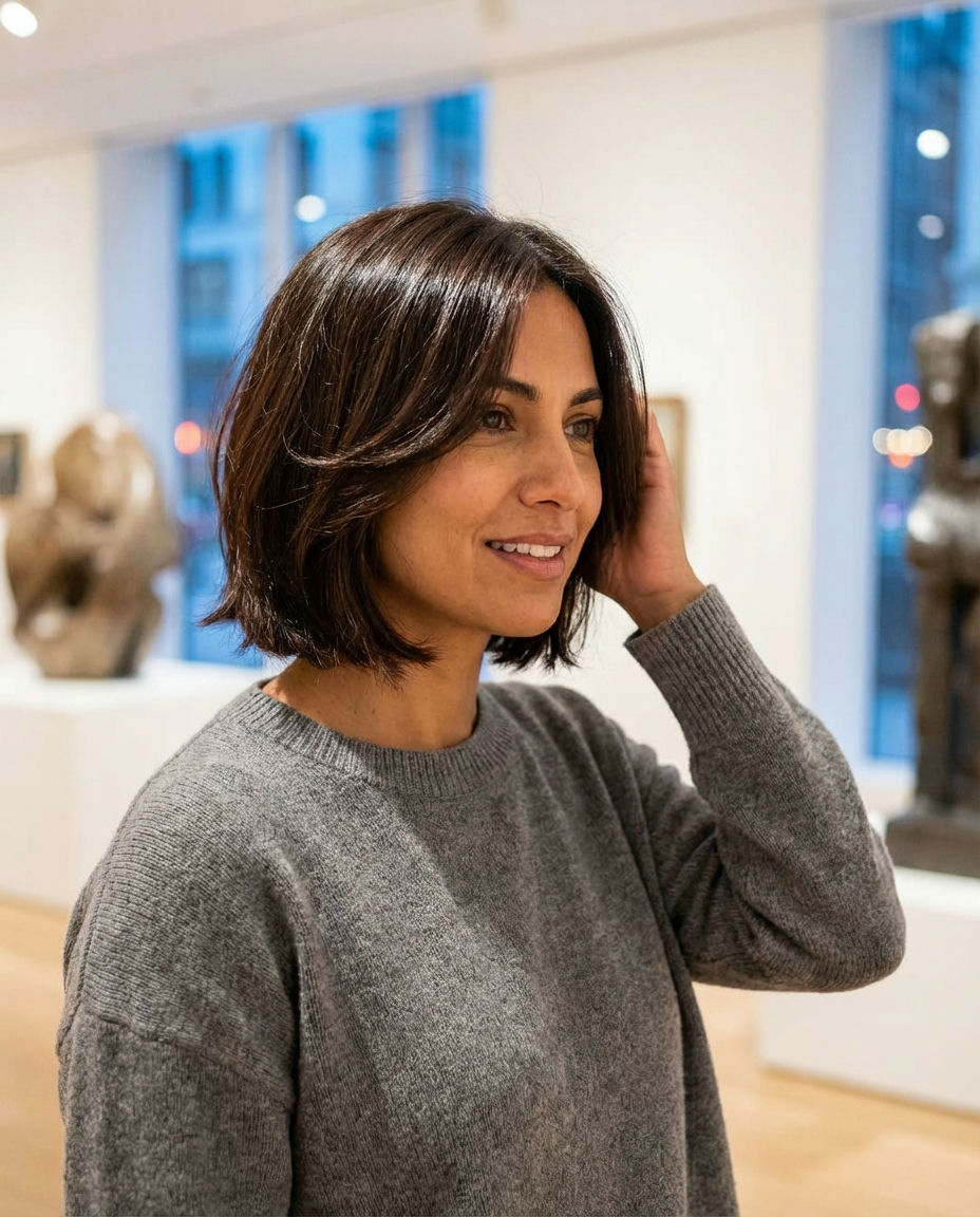 Sleek A-Line Bob for Straight Hair
