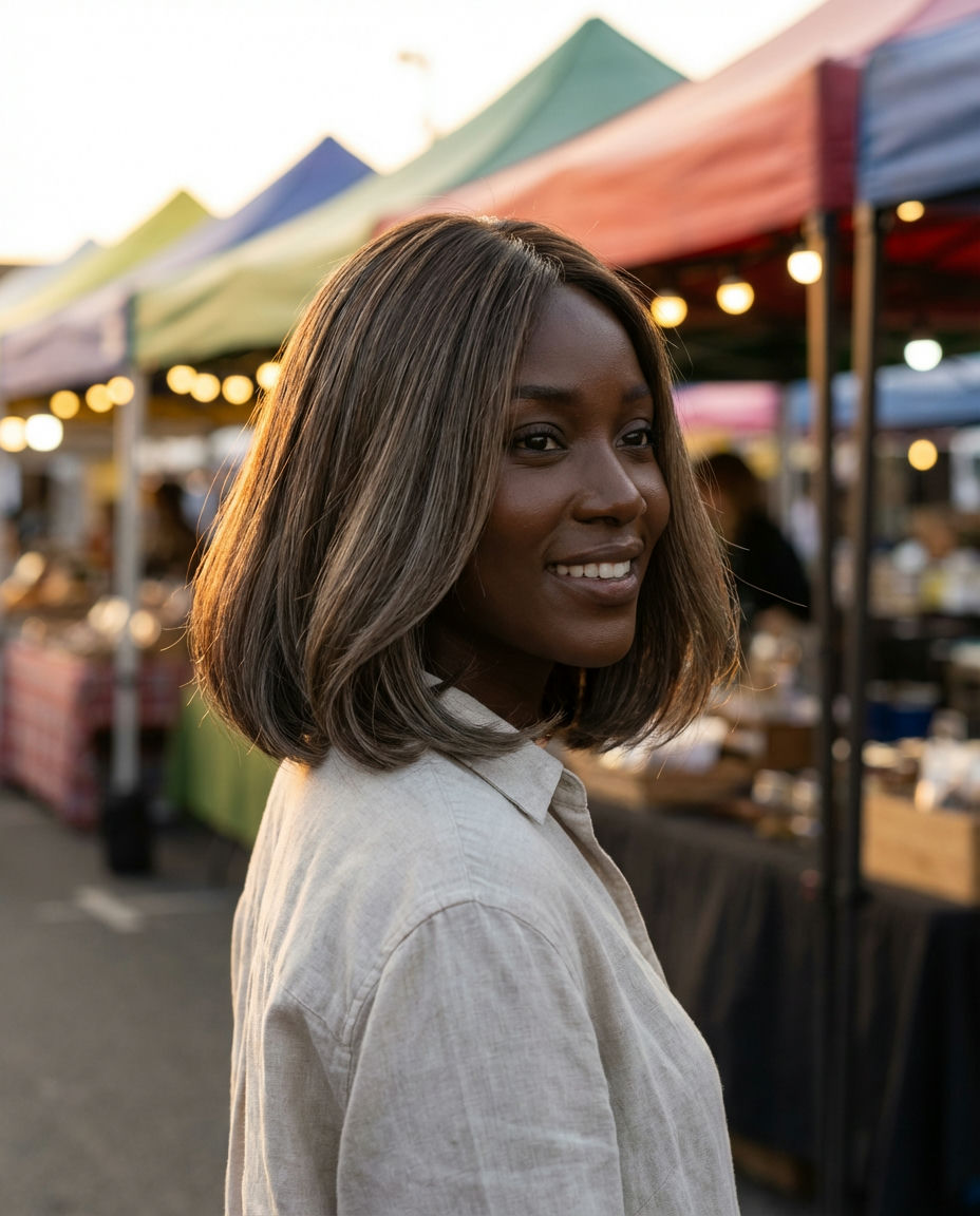 Sophisticated Formal Style Featuring Balayage Brown